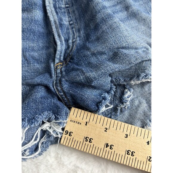 Citizens of Humanity Nikki Vintage 26 Distress Torn Button-Fly Jean Shorts High - Picture 5 of 15